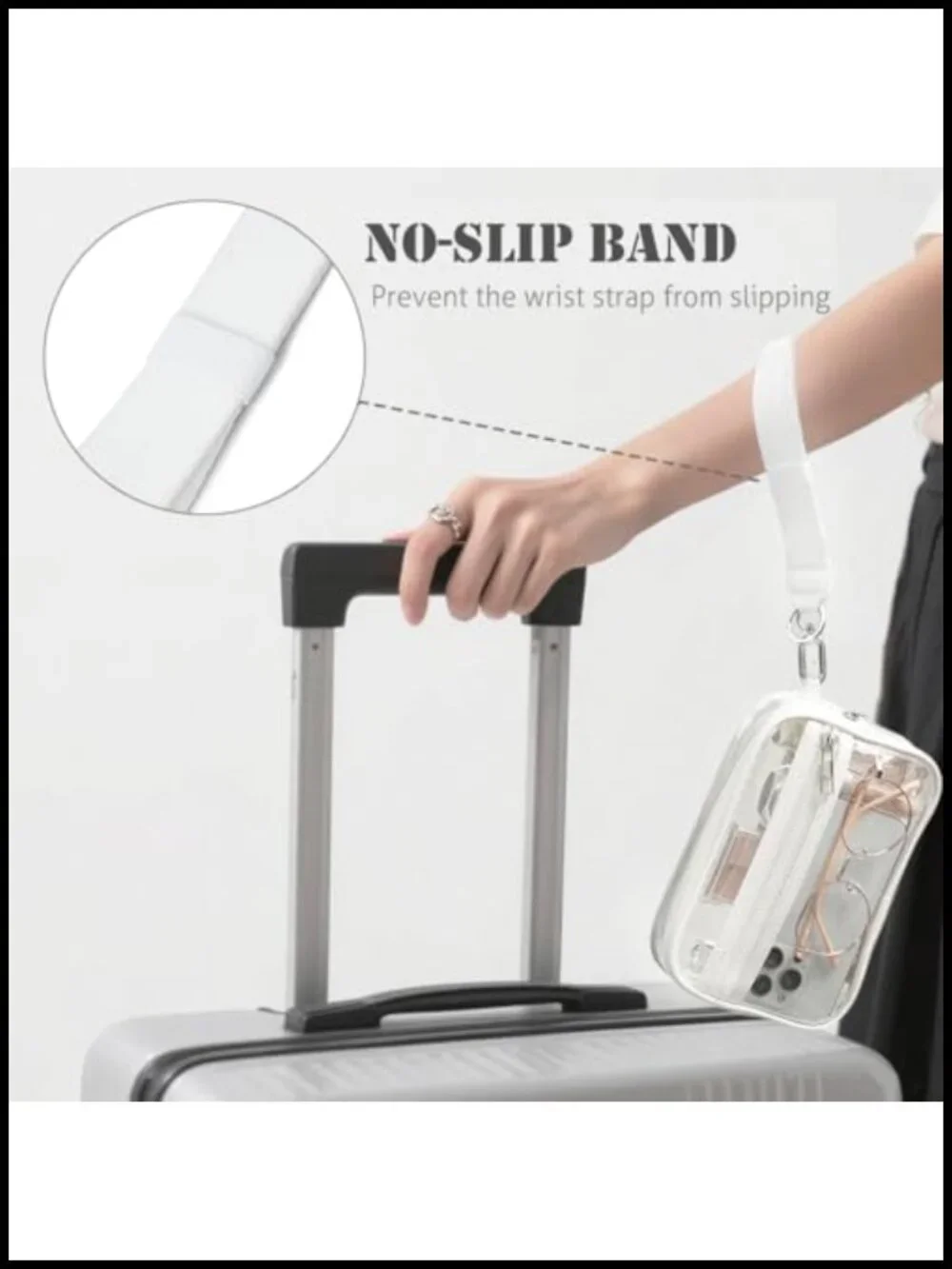 Clear Wristlet Stadium Approved Transparent PVC Purse Wallet